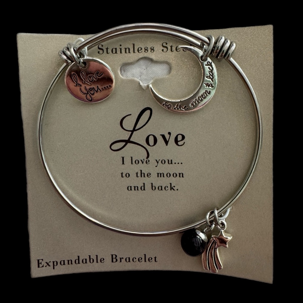 💎Stainless Steel LOVE Expandable Bracelet with Charms
